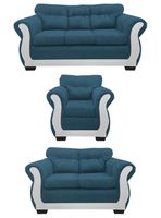 Living Con Resorte Estructural 6 Cuerpos 3+2+1 Taurus Chenille Premium Edición Limitada