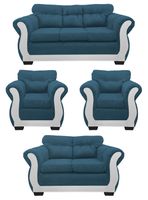 Living Con Resorte Estructural 7 Cuerpos 3+2+1+1 Taurus Chenille Premium Edición Limitada