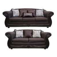 Living Con Resorte Estructural 7 Cuerpos 4+3 Grand Búfalo Chocolate Rayado Versión PREMIUM