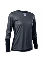 Polera Bicicleta Mujer Defend Manga Larga Gris Fox