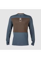 Polera Moto Defend Off Road Manga Larga Azul Acero Fox