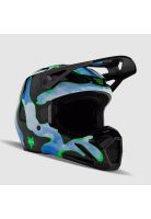 Casco Moto V1 Atlas Negro/Verde Fox