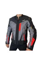 Chaqueta Moto Calle Mesh Gris/Rojo KMZ