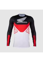 Polera Moto Flexair Honda Rojo/Blanco Fox