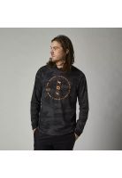 Polera Lifestyle Manga Larga Clean Up Negro Camo Fox