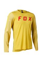 Polera Bicicleta Flexair Pro Manga Larga Amarillo Fox