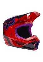 Casco Moto Niño V1 Venz Rojo/Morado Fox