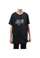 Polera Lifestyle Niño Predator SS Camo Negro Fox