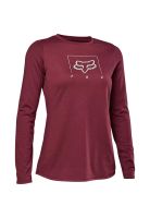 Polera Bicicleta Mujer Manga Larga Ranger Drirelease® Burdeo Fox