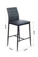 Pack 2 Sillas de Bar Boston Gris