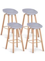 Pack 4 Pisos de Bar Estilo Nórdico Gris