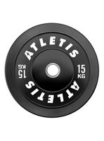 Disco Olímpico Bumper 15 kg Negro