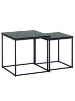 Set Mesas Laterales Estilo Marmol Negro