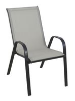 Silla de Terraza Textileno y Acero Gris