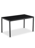 Mesa de Comedor Vidrio Negro 120x80x75cm