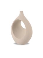 Florero Diseño Cerámica Beige 20cm