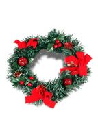 Corona Navidad 30 cm Rojo