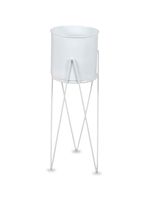 Porta Macetero Pedestal Decorativo Blanco 63 cm