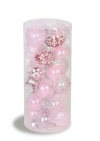 Set 24 Esferas Navidad Rosado