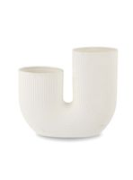 Florero Adorno Cerámica Blanco 21cm