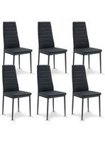 Pack 6 Silla de Comedor Boston ll Negro
