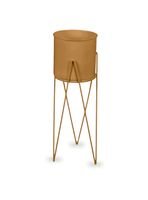 Porta Macetero Pedestal Decorativo Dorado 63 cm