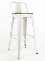 Piso Bar Tolix Taburete Asiento Madera