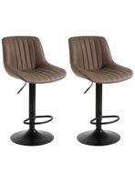 Pack de 2 Sillas de Bar New York Confort Novahus Marrón