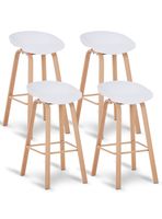 Pack 4 Pisos de Bar Estilo Nórdico Blanco