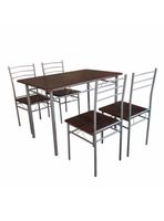 Juego de comedor 4P Verona Silver 74x70x110 cm