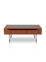 Mesa de Centro con Almacenamiento Rectangular Café