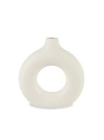 Florero Redondo Cerámica Blanco 20 cm