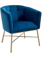 Poltrona Sitial Terciopelo Navona Azul