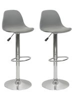 Pack 2 Sillas Altas Bar Taburete Orlando-T Gris