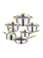 Batería 12 piezas acero inoxidable Viena