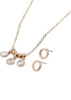 Set de aros y collar Minza Dorado ID