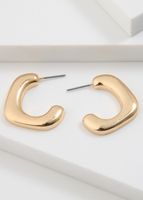 Aros Argollas Coral Dorado Humana