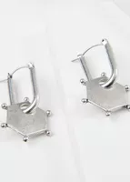 Aros Argollas Delia Plateado Humana