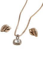 Set de aros y collar Cima Dorado ID