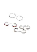 Set de 4 argollas Celestia Plateado ID