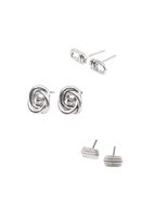 Set De 3 Aros Rings Plateado Humana