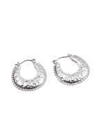 Aros Argolla Medialuna Plateado Humana