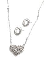 Set de aros y collar Cris Plateado ID