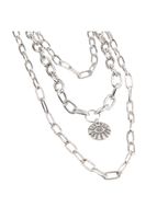 Collar Corto Triple Ojo Plateado Humana