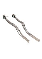 Aros Largo Ely Plateado Humana