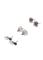 Set de 3 aros Joaqui Plateado ID