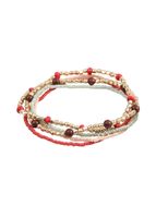 Set De 5 Pulseras Mostacilla Multicolor Rosado Humana