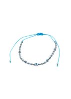 Tobillera Praia Mostacillas azul plateado ID