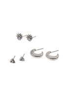 Aros Set Ibiza Plateado Humana