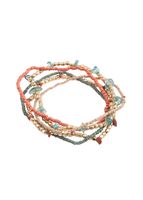 Set De 5 Pulseras Mostacilla Multicolor Turquesa Humana